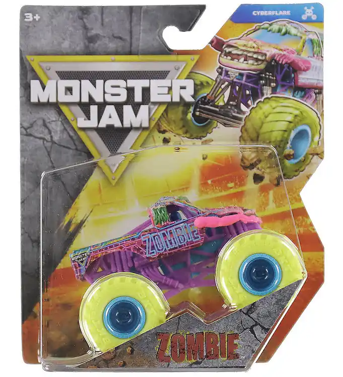 Aanbieding Monster Jam Auto - Cyberflare - 1:64 - Zombie