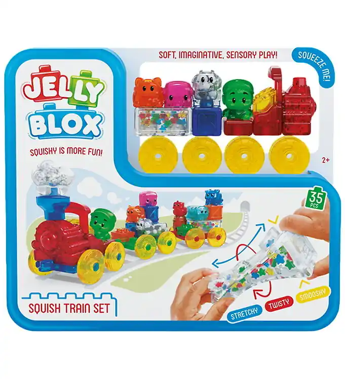 Jelly Blox Speelset - Squish Train - 35 Onderdelen Tijdelijk Beschikbaar