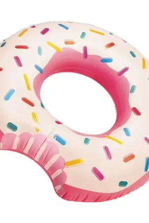 Op = Op Intex Zwemband - 107 cm - Rainbow Donut