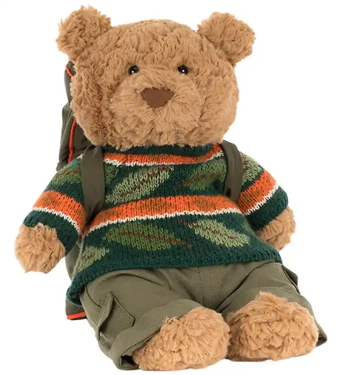 Jellycat Knuffel - 26 cm - Bartholomew Bear Wandeloutfit Bestel Nu
