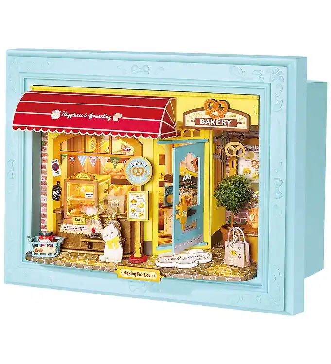 Fabrieksprijs Rolife Miniatuurdiorama - DIY - Fluffy CAT Bakkerij DP001 - 146