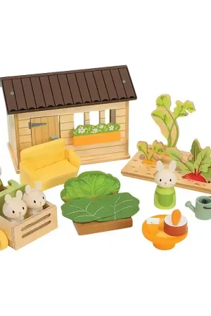 Actieprijs Tender Leaf Houten Speelgoed - 19 Onderdelen - Het konijnenhok