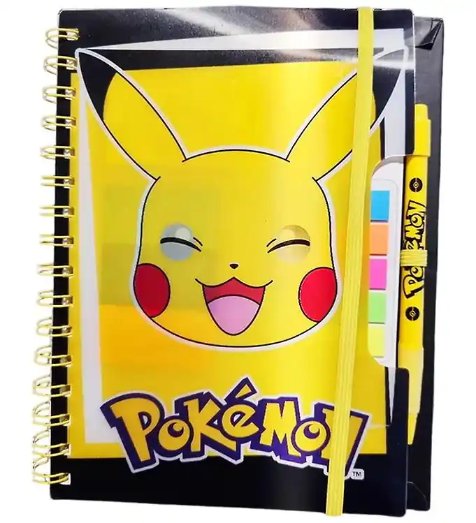 Pokémon Notitieboekje m. Balpen/Plakbriefjes - Lijntjes Bestel Nu
