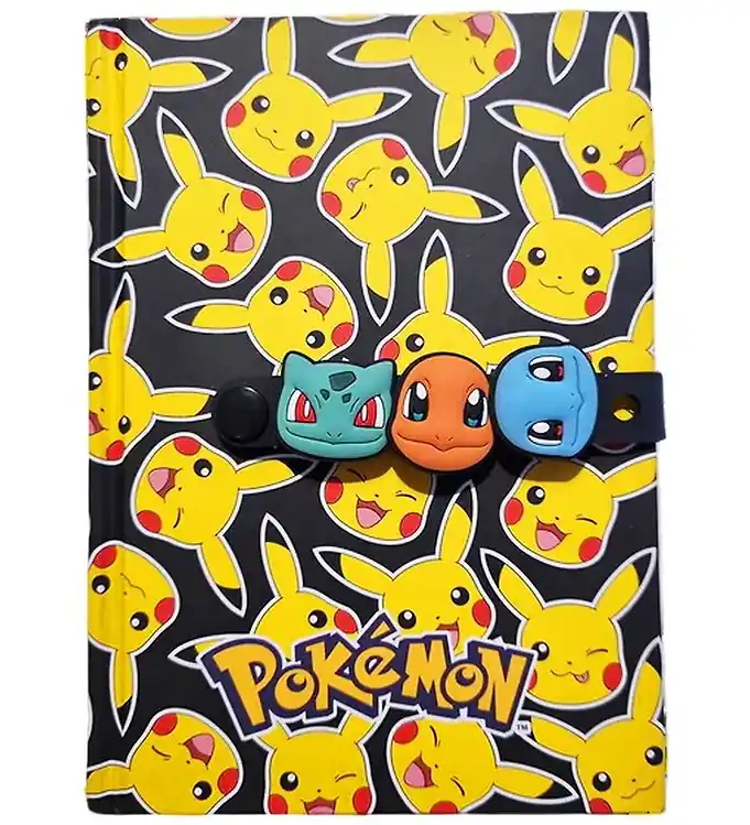 Betaalbaar Pokémon Notitieboekje m. Armband - Zwart/Geel