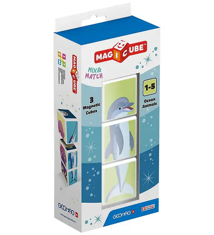 Geomag Magneetset - Magicube - Mix & Match Ocean Animals - 3 Ond Seizoensaanbieding
