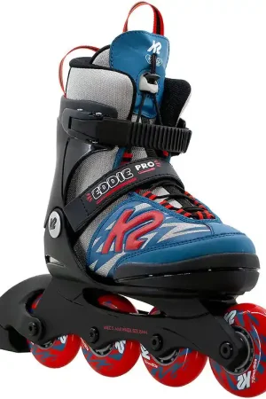Seizoensaanbieding K2 Rolschaatsen - Eddie Pro - Blauw/Rood - Skeelers