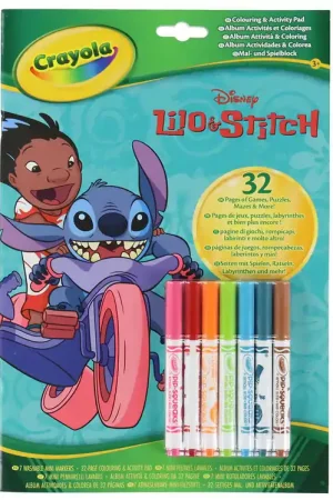 Crayola Activiteitenboek m. Markers - 32 pagina's - Lilo & Stitc Favoriet