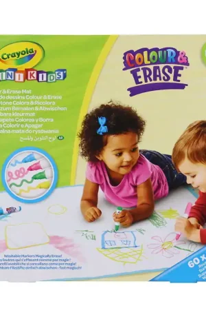 Aanbieding Crayola Tekenmat - Mini Kids - 90x60 cm - Kleur- en gummat