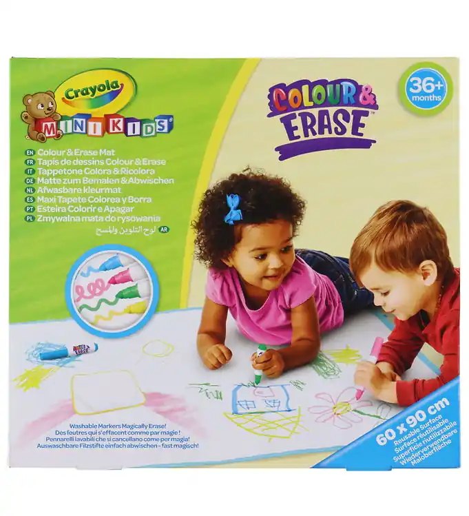 Aanbieding Crayola Tekenmat - Mini Kids - 90x60 cm - Kleur- en gummat