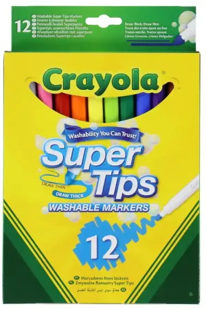 Crayola Markers - 12 st. - Super Tips - Multicolour Premium