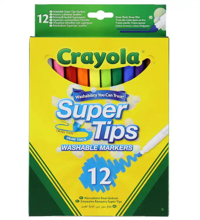 Crayola Markers - 12 st. - Super Tips - Multicolour Premium