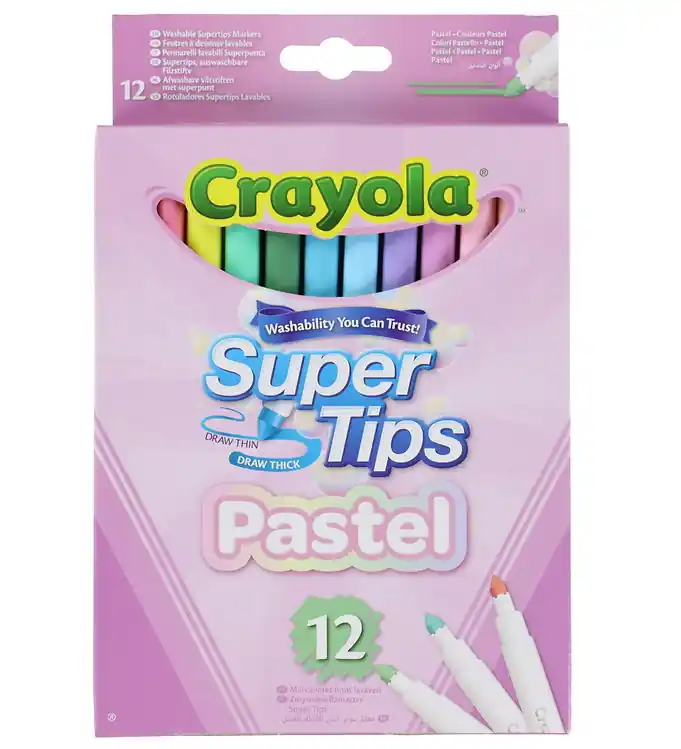 Lage Prijs Crayola Markers - 12 st. - Super Tips - Pastel