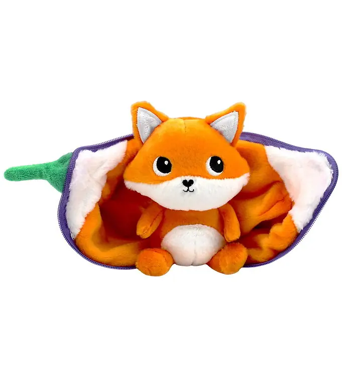 Flipetz Knuffel - De vos en de vijg - 22 cm - Paars/Oranje Goedkoop