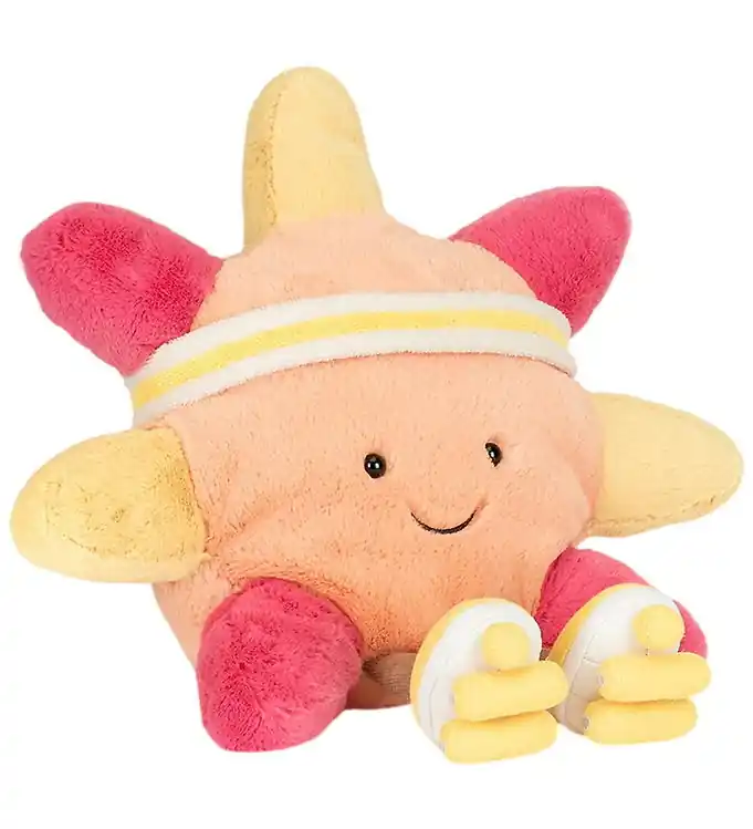 Direct Verzonden Jellycat Knuffel - 30 cm - Amuseables Zon 'Roller schaatsen'