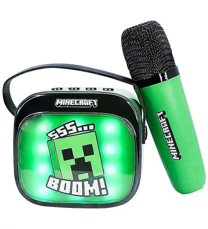 Nieuw Minecraft Luidspreker m. Draadloze microfoon - Karaoke