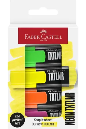 Faber-Castell Markeerstiften - Mini - 4 st. Superprijs