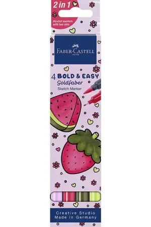Faber-Castell Markers - Dubbel Dik/Dun - 4 st. Favoriet