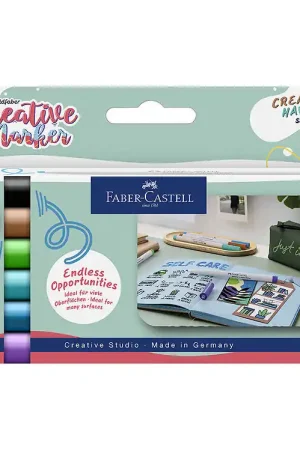 Faber-Castell Markers - Creatieve Haven - 6 st. Direct Beschikbaar