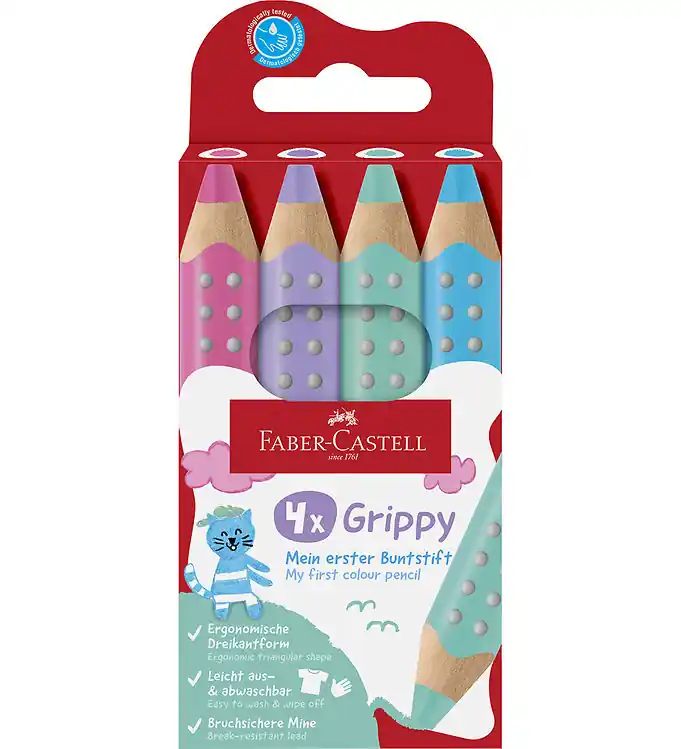 Faber-Castell Kleurpotloden - Gripvast - 4 st. Aanbieding