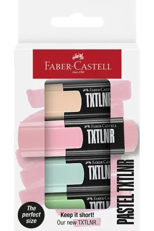Aanbieding Faber-Castell Markeerstiften - 4 st. - Mini - Pastel