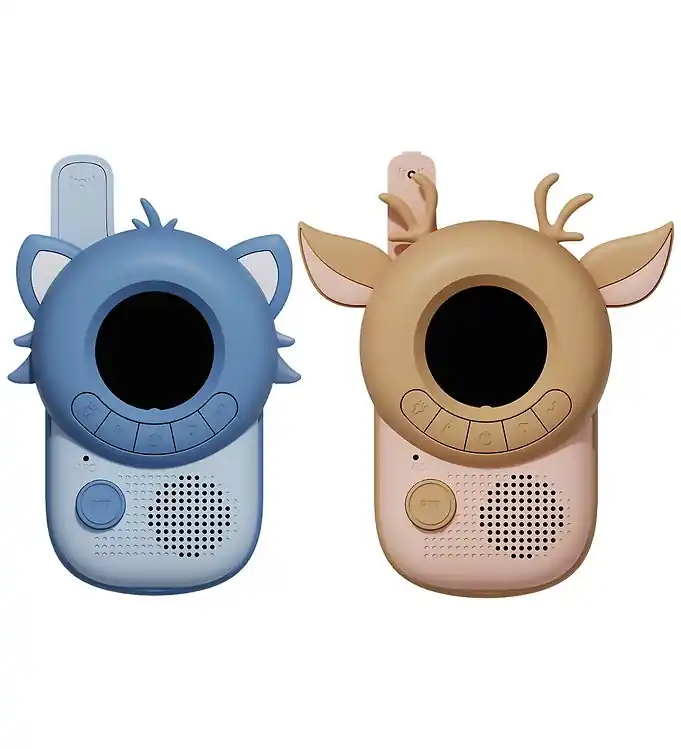 The Zoofamily Walkie-talkies - Wasbeer & Deer - Blauw/Bruin Laatste Versie