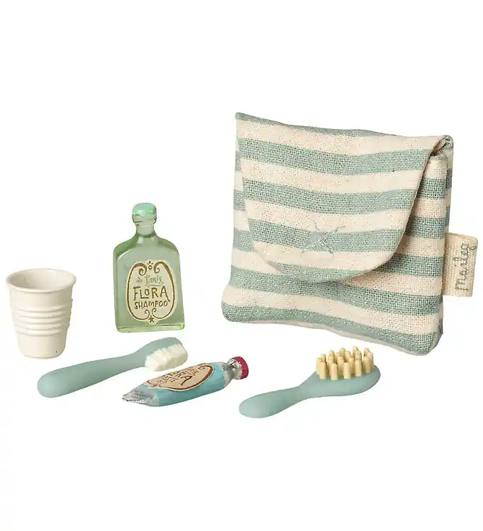 Maileg Poppen Accessoires - Toilettas - Blue Stripe Bestseller