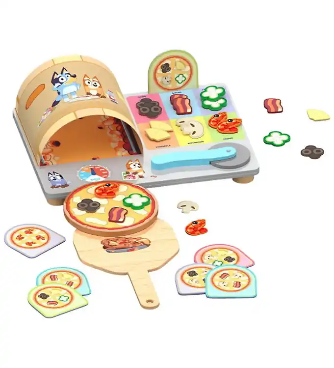 Shop Nu Bluey Speelset - Pizza Meisjes - Hout - 36 Onderdelen