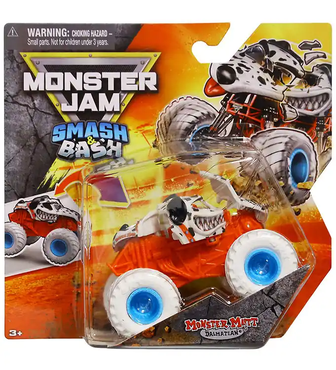 Op = Op Monster Jam Truck - 1:64 - Smash & Bash - Monster Mutt Dalmatian