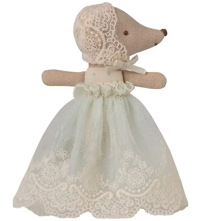 Laatste Kans Maileg Knuffel - Babymuis m. Jurk - Mint