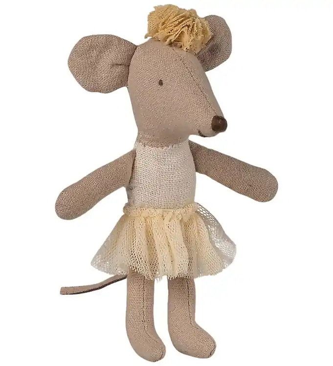 Seizoensaanbieding Maileg Muis - Kleine Zus - Ballerina - Off White