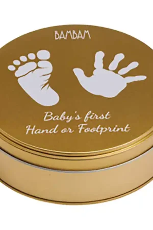 Seizoensaanbieding BAMBAM Gipsafdruk van voet/hand - Goud