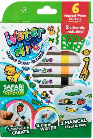 Exclusieve Aanbieding Water Art Creatieve Speelset - 6 stk - Safari Adventure
