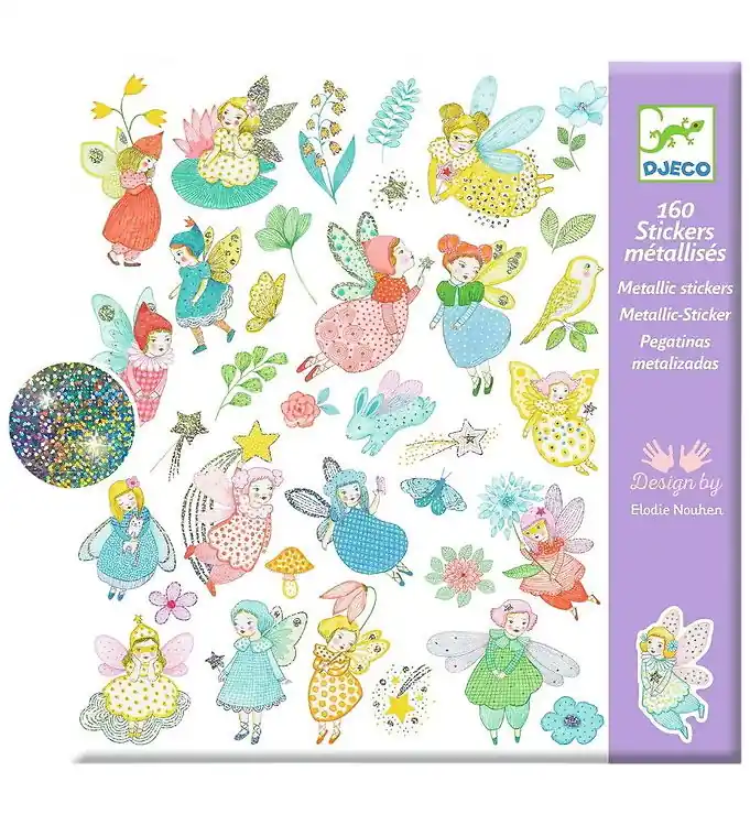Veilige Betaling Djeco Stickers - 160 stk - Feeën - Metaaleffect