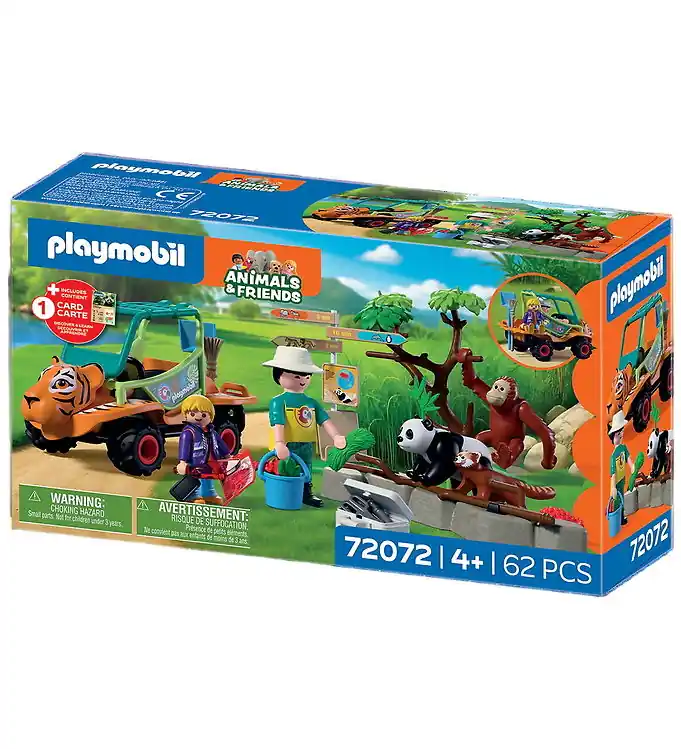 Playmobil Animals & Friends - Zoo: Dierenverzorger met voertuig Dagaanbieding