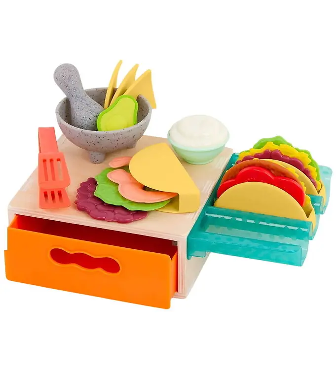 Seizoensaanbieding B. toys Speelgoedeten - 22 Onderdelen - Mini Chef - Tiny Taco's