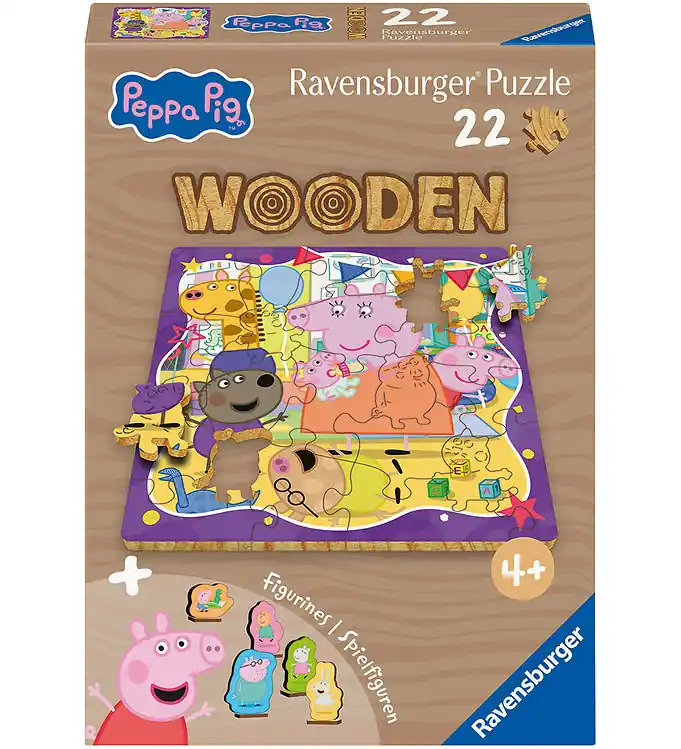 Ravensburger Puzzel - 22 Bakstenen - Houten Peppa Pig Speciale Aanbieding