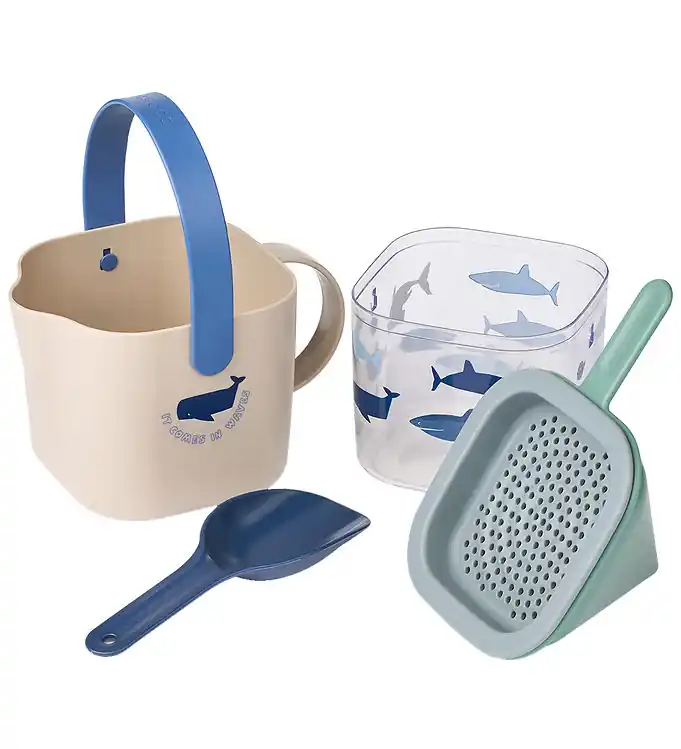 Bestseller Liewood Strandset - 5 Onderdelen - Roald - Shark/Dove Blue
