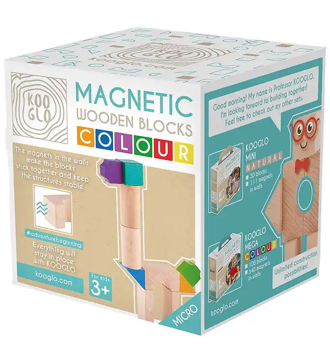 Betrouwbaar Kooglo Magnetisch Bouwblokken - Hout - 10 st. - Micro Colour Gev