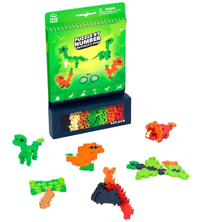 Goedkoop Plus-Plus Speelset - Puzzel Stad Nummer - 125 st. - Dinosaur