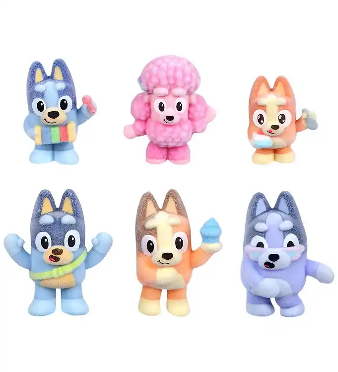 Finale Uitverkoop Bluey Speelfiguren - Fuzzies - 6 st. + 2 Verrassingen