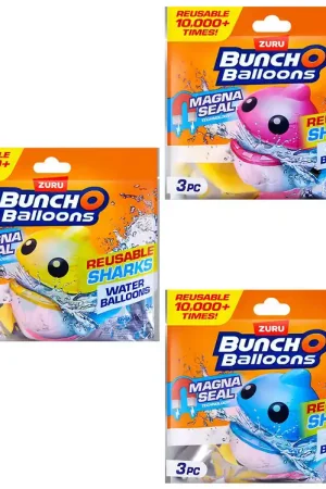 Bunch O Balloons Waterballonnen - Herbruikbaar - Haai - 3 st. Beperkt Aanbod