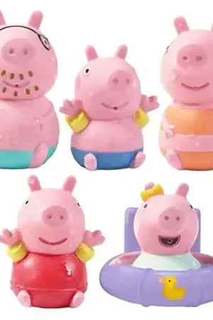 Gecertificeerd Toomies Badspeelgoed - Peppa & Familie Badspuitjes - 5 st.