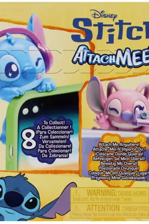 Hete Deal Stitch Speelgoedfiguur - 5 cm - Attachmeez - Assorti