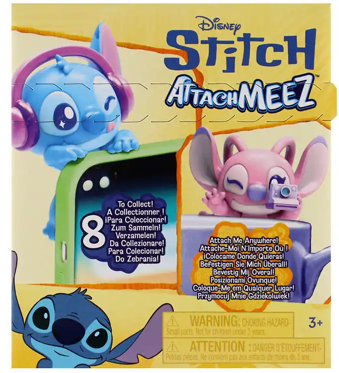 Hete Deal Stitch Speelgoedfiguur - 5 cm - Attachmeez - Assorti