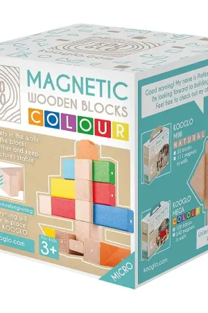 Kooglo Magnetisch Bouwblokken - Hout - 17 st. - Micro Colour Sk Populair