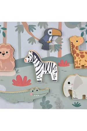 Kinder and Kids Puzzel - 6 Bakstenen - 30x22 cm - Jungle Tijdelijk Beschikbaar