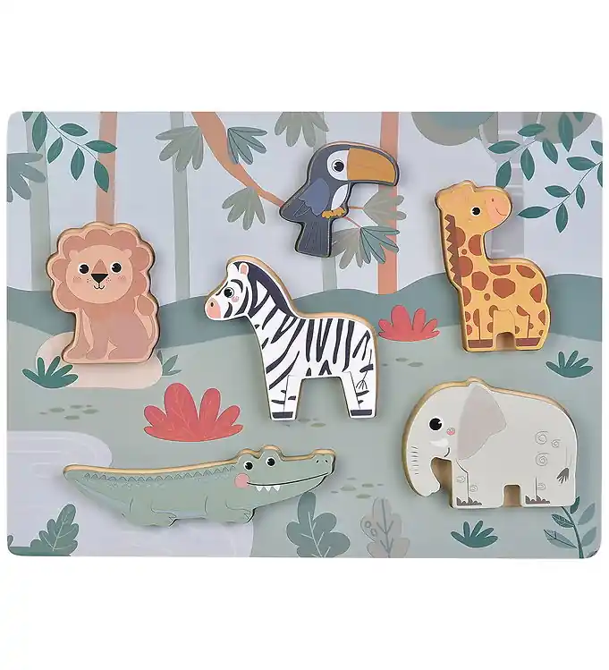 Kinder and Kids Puzzel - 6 Bakstenen - 30x22 cm - Jungle Tijdelijk Beschikbaar
