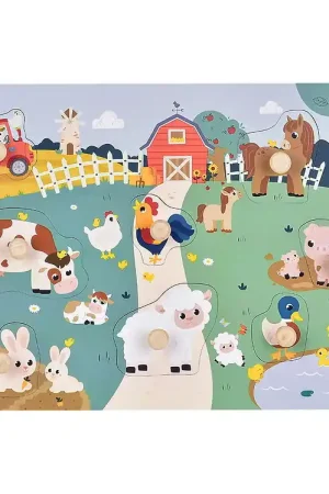 Kinder and Kids Puzzel - 8 Bakstenen - 30x22 cm - Boerderij Koop Vandaag