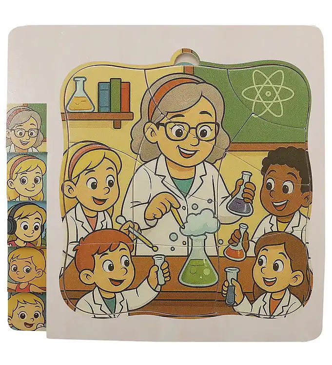 Kinder and Kids Puzzel in lagen - 19,5 x 19,5 cm - Meisjesleven Direct Beschikbaar