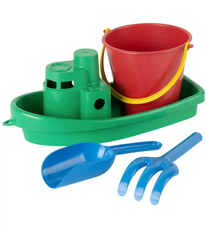 Actieprijs Dantoy Zandspeelgoed - 4 Onderdelen - Schip/Emmer - Groen